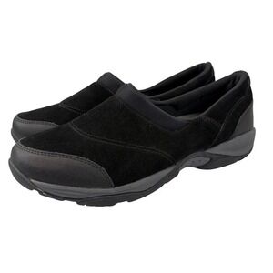 Easy Spirit Explorer 24 Women's 10M Black‎ Suede Slip-On Loafer Comfort Shoe